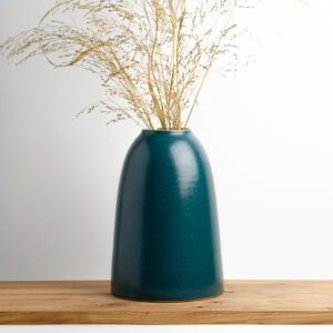 Vase glockenförmig blaugrün