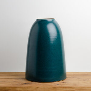 Vase glockenförmig blaugrün